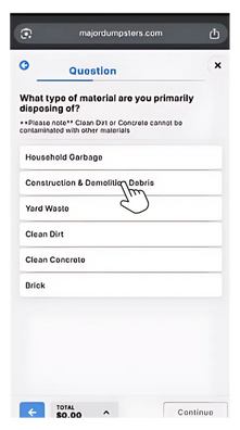 How to Rent a Dumpster Online | Major Dumpsters Long Island 58 How to Book a Dumpster Online with Major Dumpsters 12