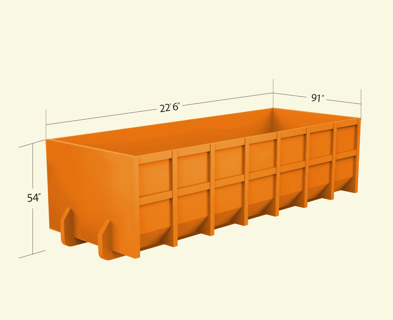 20 Yard Roll-off Waste Container