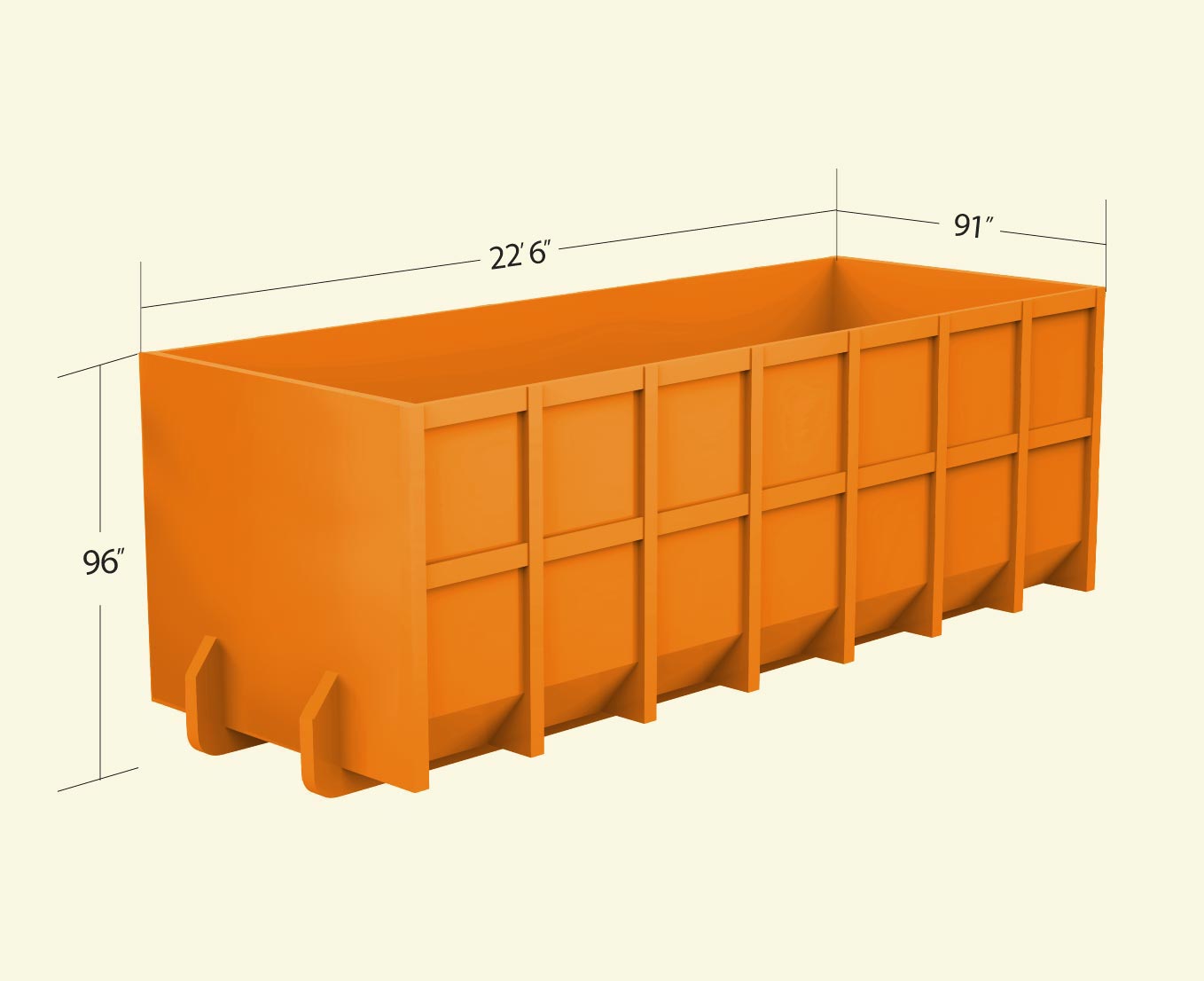 40 Yard Roll-off Waste Container